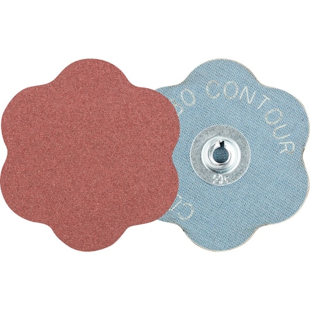 Pferd COMBIDISC CONTOUR Abrasive Disc, 2-3/8'' Dia, Type CD, 180 Grit, Aluminum oxide 42120